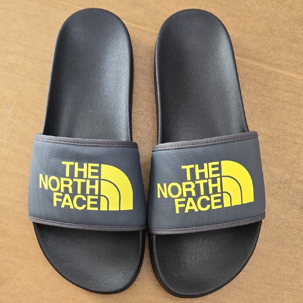 The North Face Black Slides with Yellow Logo, Men's Size 11 - Picture 2 of 9